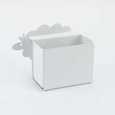 Sheep Shape Design White Finish Pen Holder Stand