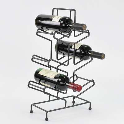 Christmas Tree Shape Design Wine Rack in Matte Black Coating