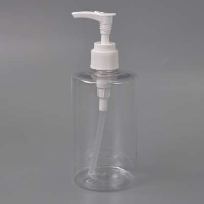 Cylinder Design PET Soap Dispenser with White Pump -350 ML